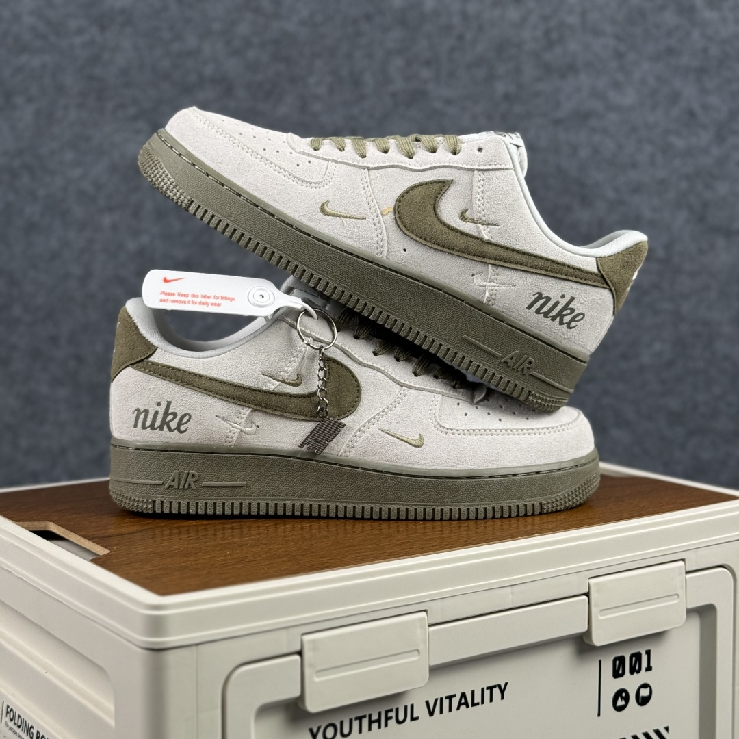 260 Nike Air Force 1'07 Low 橄榄绿米白 空军一号低帮休闲板鞋 DF0188-122
