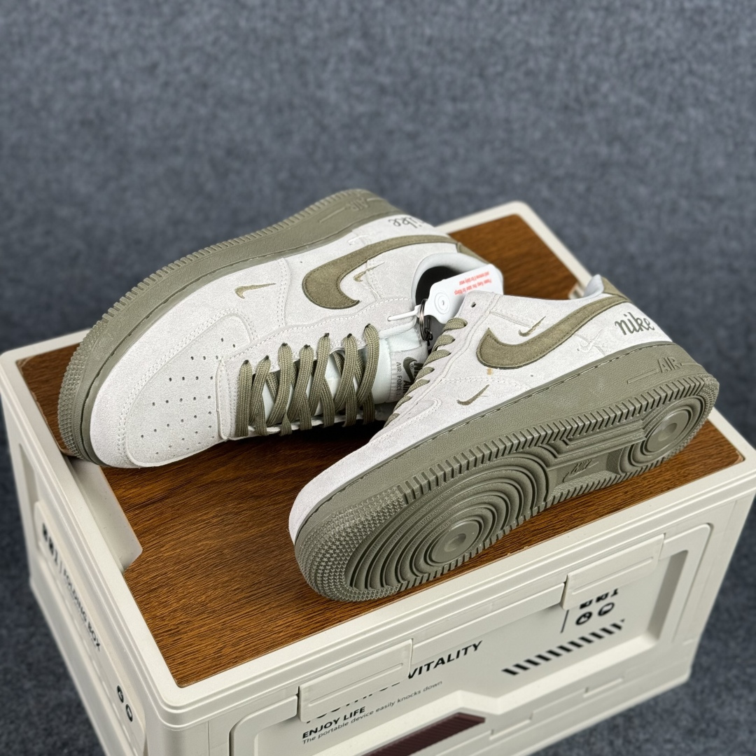 260 Nike Air Force 1'07 Low 橄榄绿米白 空军一号低帮休闲板鞋 DF0188-122