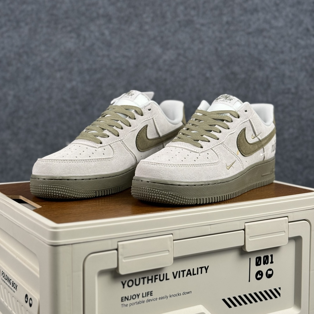 260 Nike Air Force 1'07 Low 橄榄绿米白 空军一号低帮休闲板鞋 DF0188-122