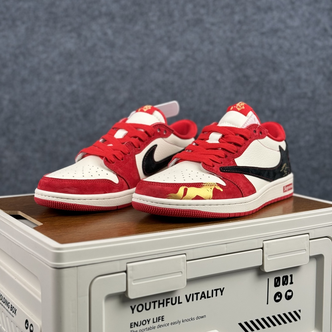 280 Nike Air Jordan 1 Low 定制配色 马年限定 定制AJ联名-高端定制 低帮复古文化板鞋 FC1688-247