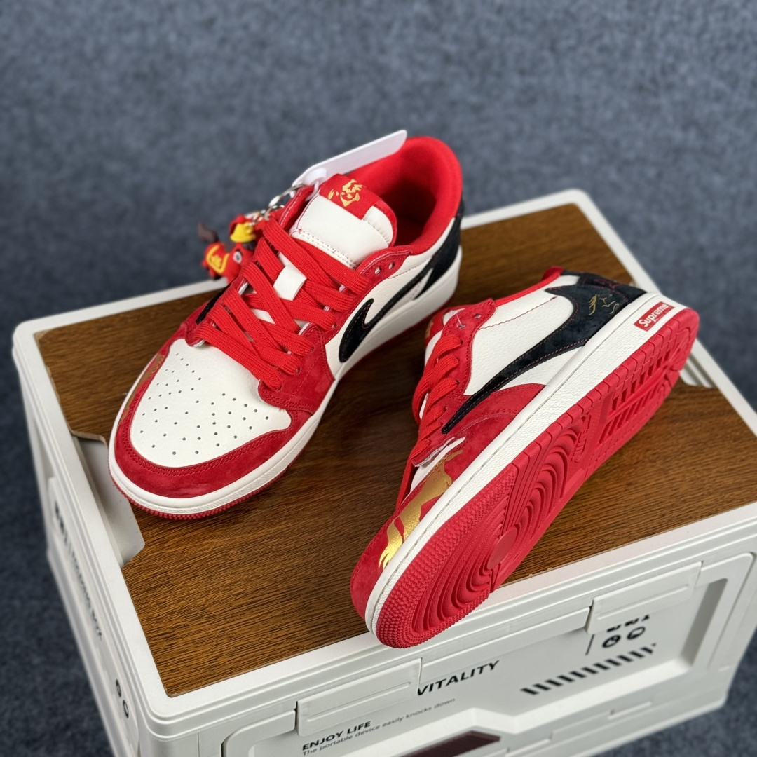 280 Nike Air Jordan 1 Low 定制配色 马年限定 定制AJ联名-高端定制 低帮复古文化板鞋 FC1688-247