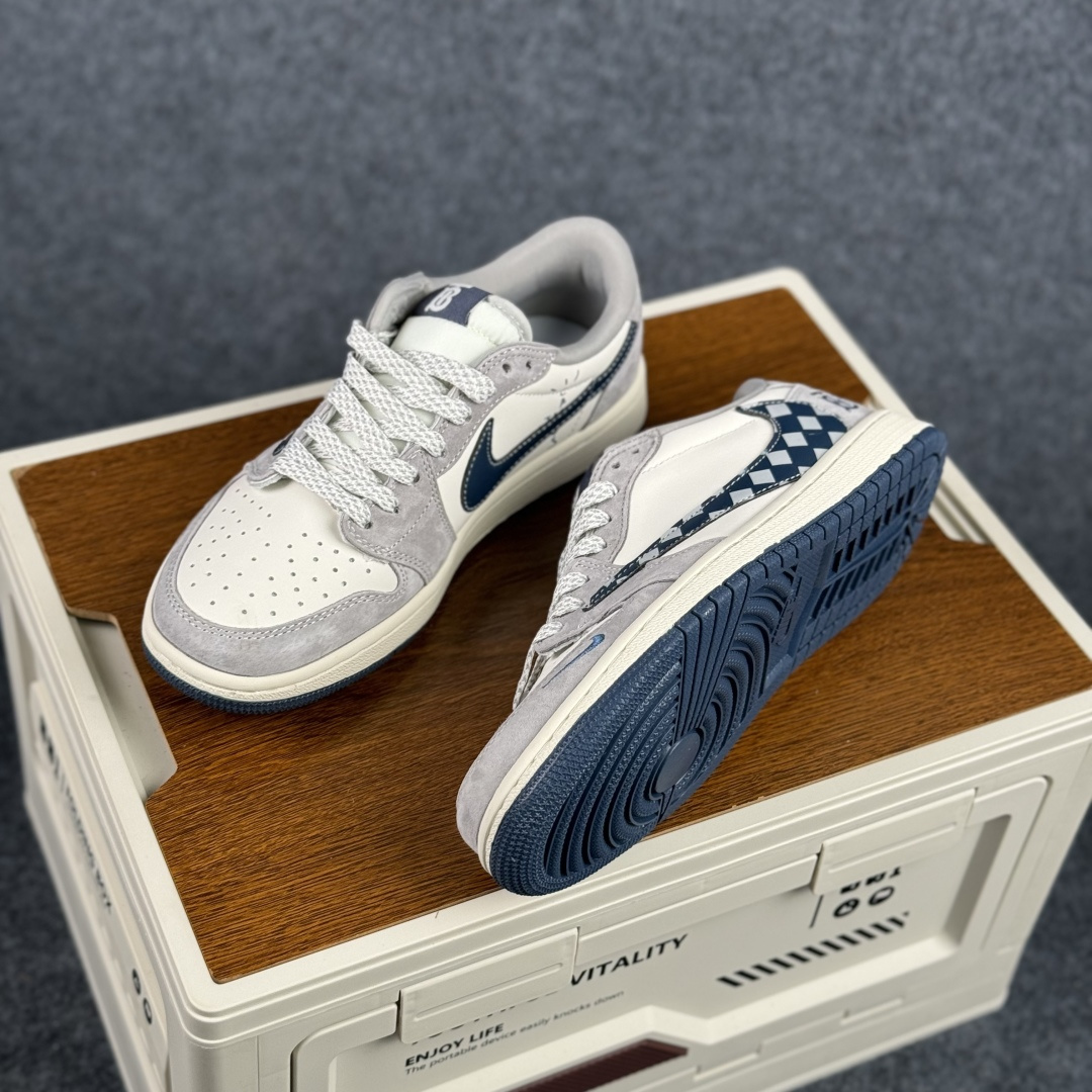 280 Air Jordan 1 Low AJ1 乔1棋盘格纹 高端定制 低帮复古篮球鞋 LD2028-076