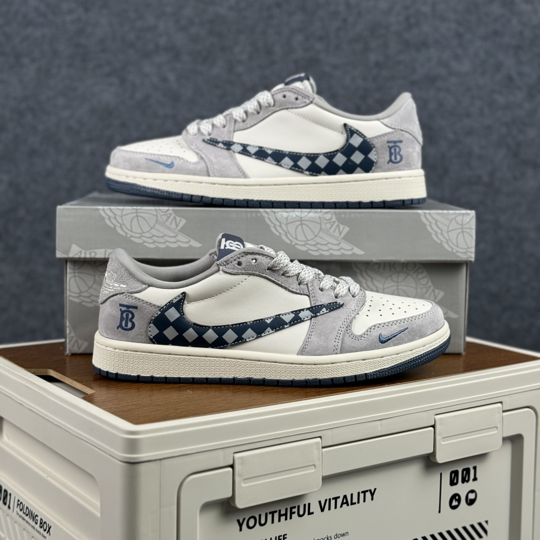 280 Air Jordan 1 Low AJ1 乔1棋盘格纹 高端定制 低帮复古篮球鞋 LD2028-076