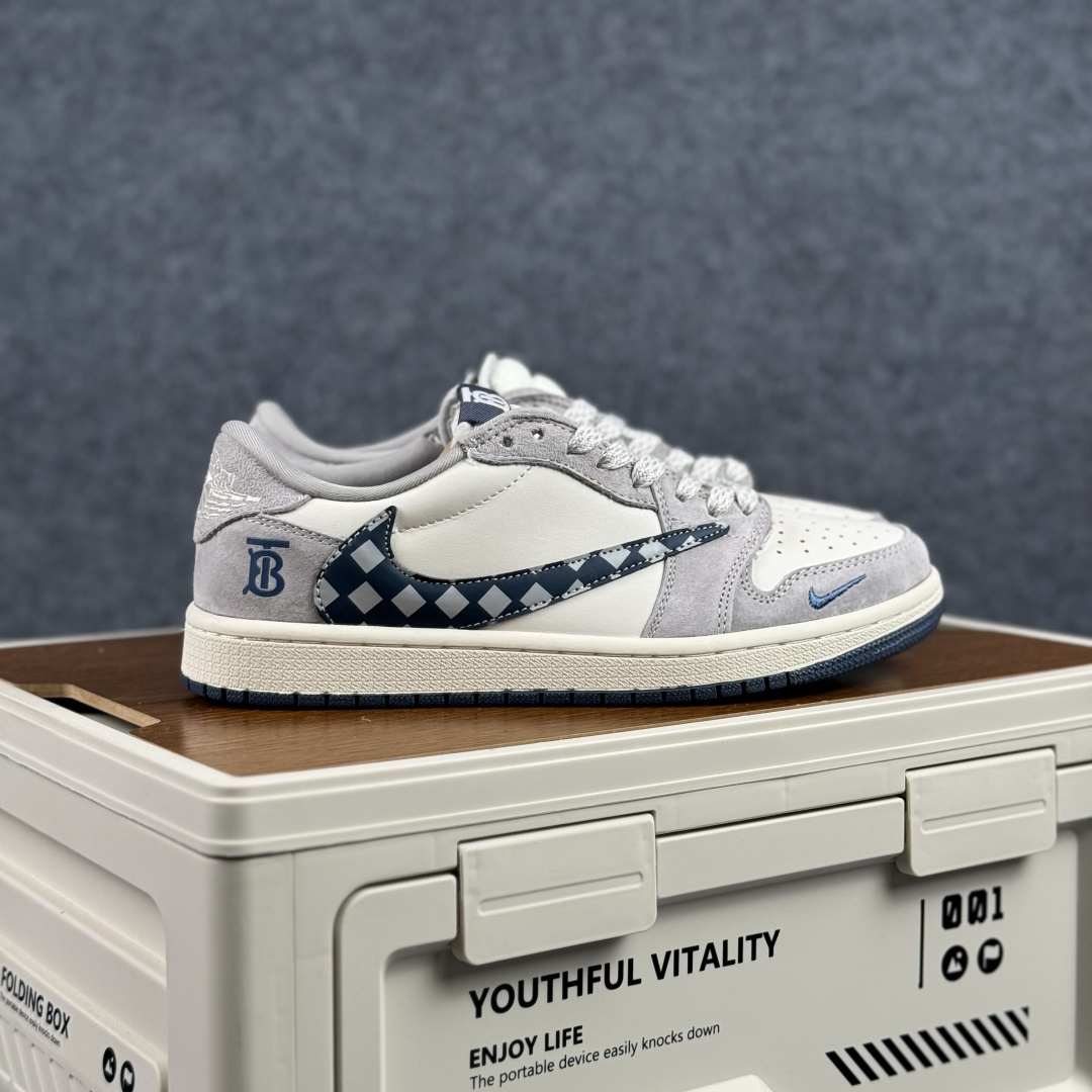 280 Air Jordan 1 Low AJ1 乔1棋盘格纹 高端定制 低帮复古篮球鞋 LD2028-076