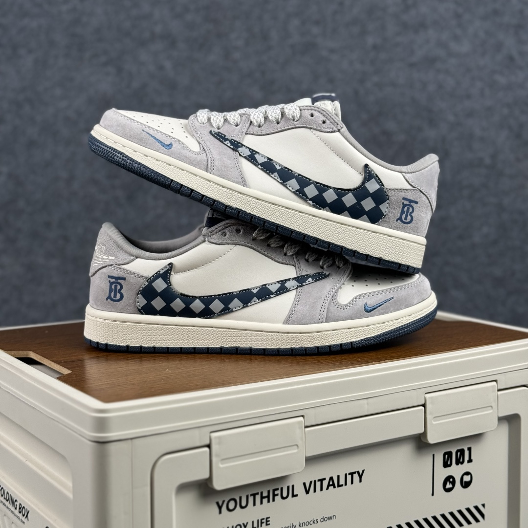 280 Air Jordan 1 Low AJ1 乔1棋盘格纹 高端定制 低帮复古篮球鞋 LD2028-076