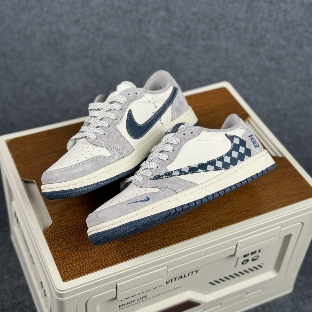 280 Air Jordan 1 Low AJ1 乔1棋盘格纹 高端定制 低帮复古篮球鞋 LD2028-076