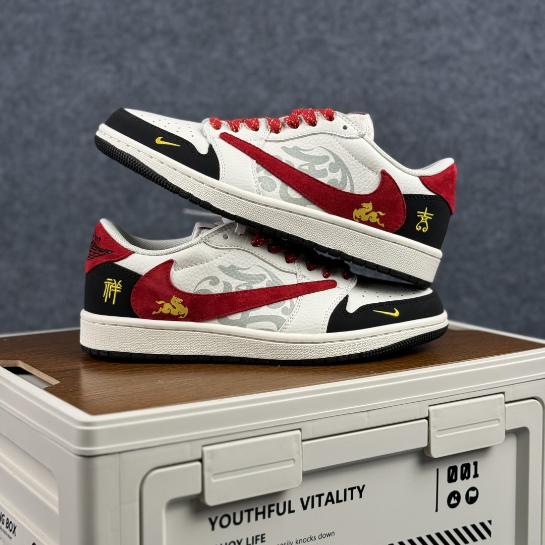 Nike Air Jordan 1 Low 定制配色 马年限定 定制AJ联名-高端定制 低帮复古文化板鞋 DF61-9001