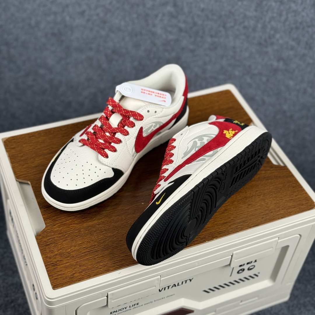 Nike Air Jordan 1 Low 定制配色 马年限定 定制AJ联名-高端定制 低帮复古文化板鞋 DF61-9001