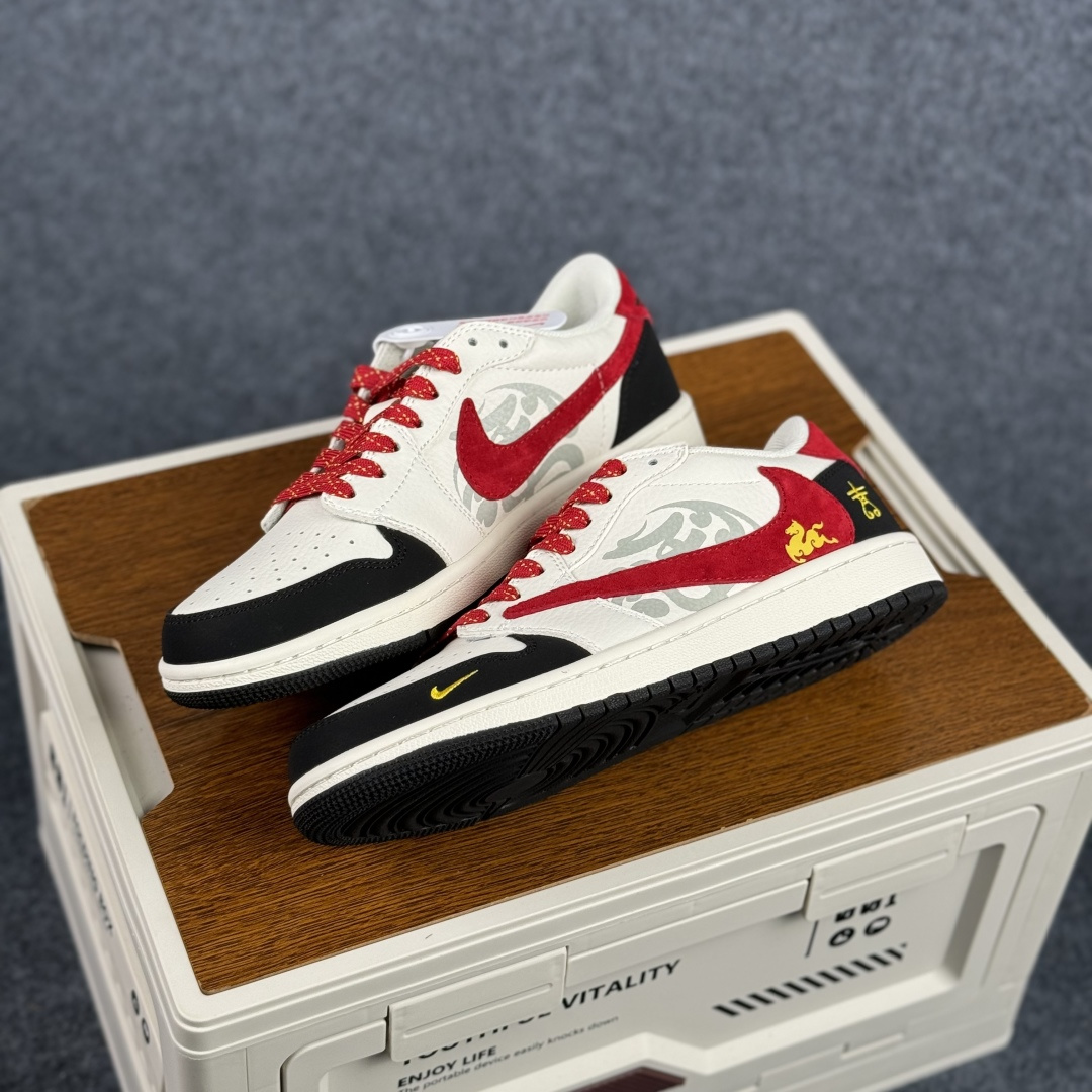 Nike Air Jordan 1 Low 定制配色 马年限定 定制AJ联名-高端定制 低帮复古文化板鞋 DF61-9001