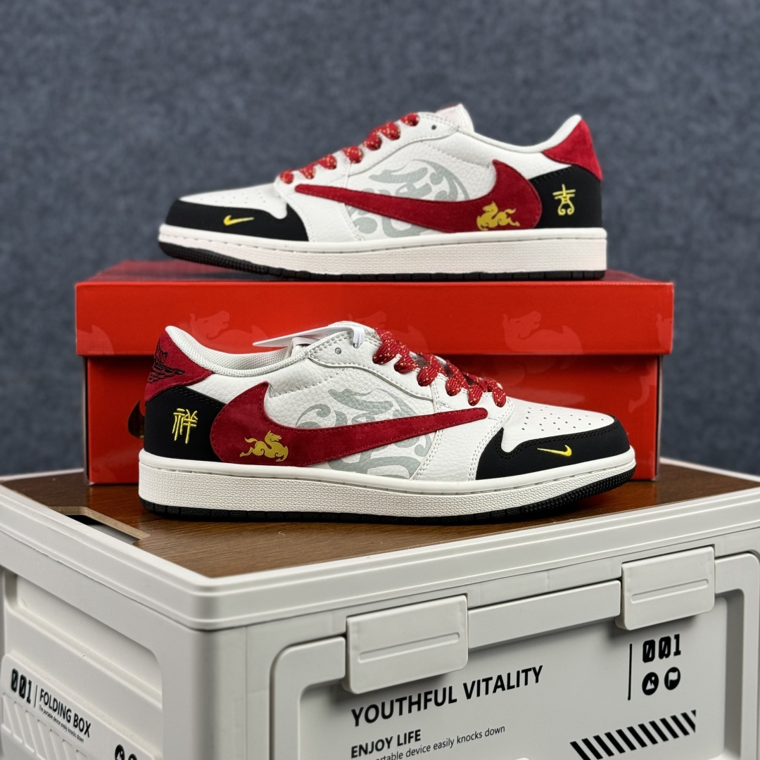 Nike Air Jordan 1 Low 定制配色 马年限定 定制AJ联名-高端定制 低帮复古文化板鞋 DF61-9001