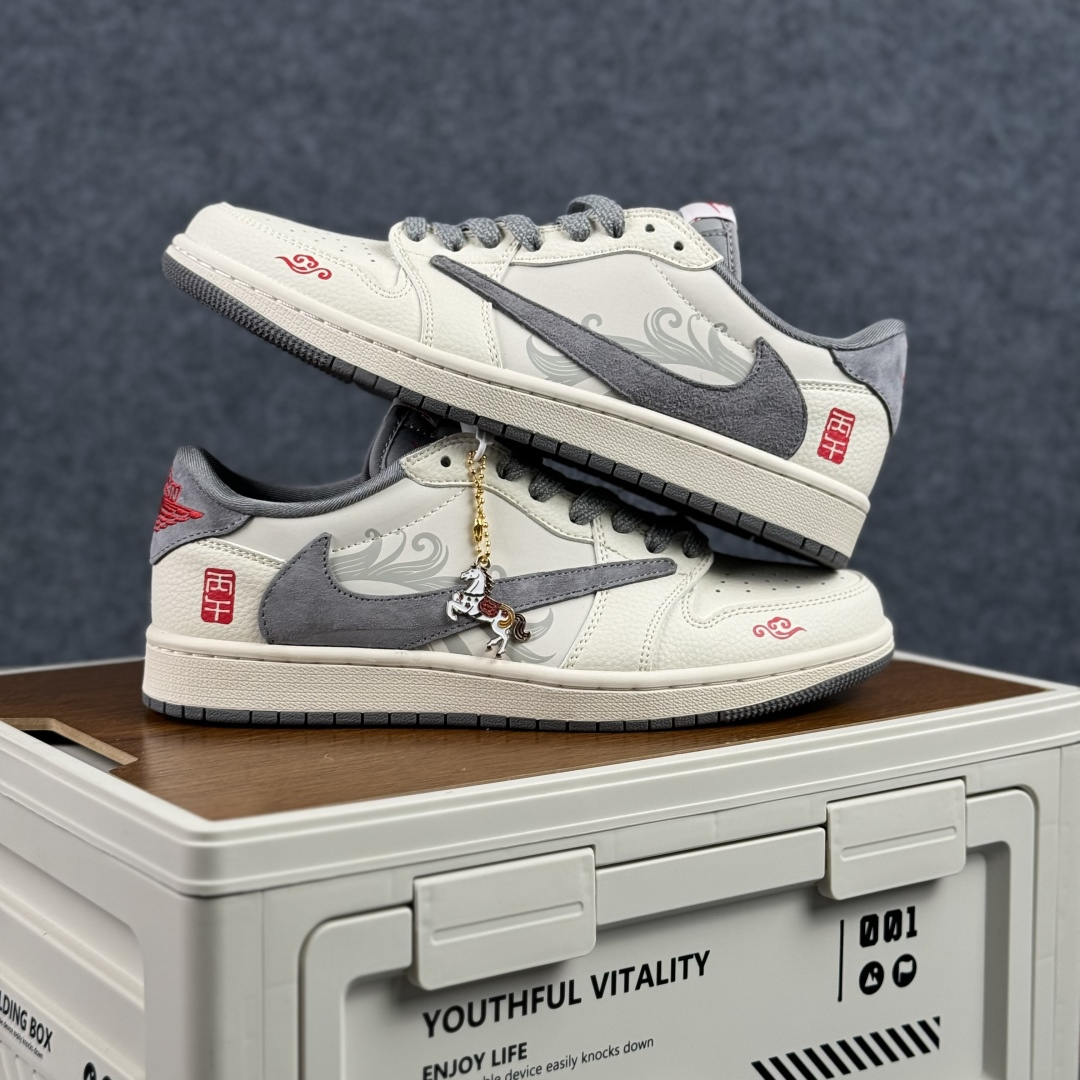 Nike Air Jordan 1 Low 定制配色 马年限定 定制AJ联名-高端定制 低帮复古文化板鞋 XT6998-116