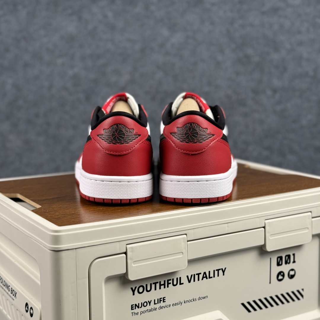 G版 Air Jordan 1 Low AJ1 乔1白红黑勾 低帮休闲板鞋 HQ6998-600