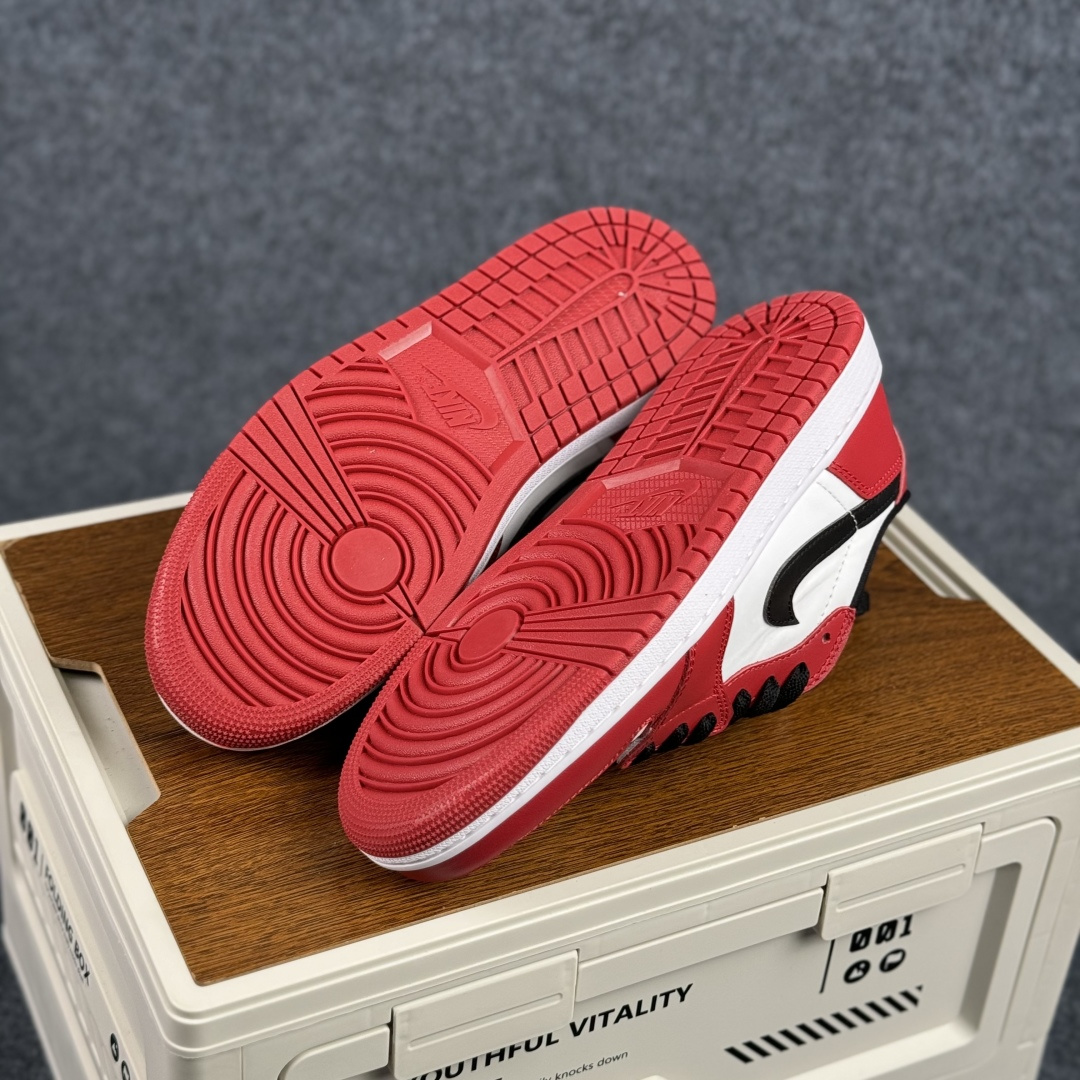 G版 Air Jordan 1 Low AJ1 乔1白红黑勾 低帮休闲板鞋 HQ6998-600