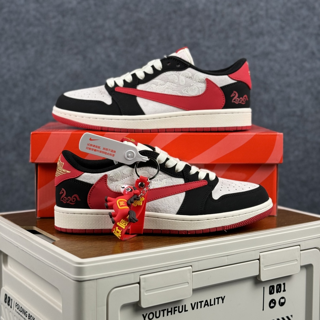 Air Jordan 1 Low AJ1 乔1 马年限定 高端定制 倒钩低帮复古篮球鞋 FF9989-014 Air Jordan 1 Low AJ1 乔1 马年限定 高端定制 倒钩低帮复古篮球鞋 FF9989-014