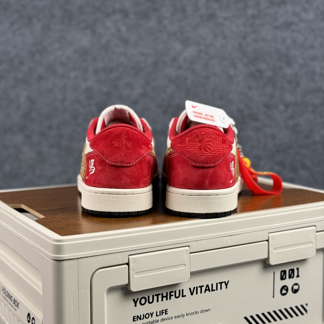 Air Jordan 1 Low AJ1 乔1 马年限定 高端定制 倒钩低帮复古篮球鞋 SD6868-122