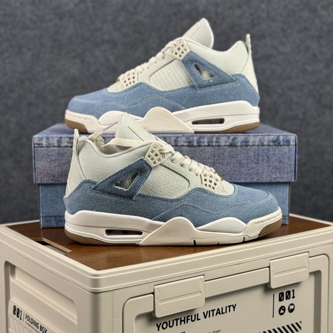 W版 Air Jordan AJ4 ”Metallic Gold” 水洗牛仔布 乔丹AJ4代中帮复古休闲篮球鞋 IB6716-100-Top High Quatity Cheap Sneakers Fashion Clothing Clothes Bags handbags Shoes of all Brand wholesale With The best Quality And Beautiful Price from China Factory Chinese suppliers wholesaler seller W版 Air Jordan AJ4 ”Metallic Gold” 水洗牛仔布 乔丹AJ4代中帮复古休闲篮球鞋 IB6716-100