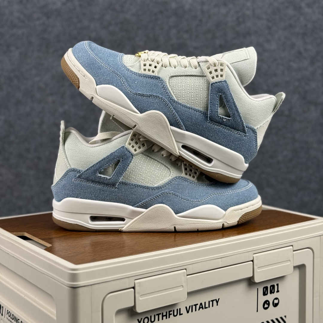 W版 Air Jordan AJ4 ”Metallic Gold” 水洗牛仔布 乔丹AJ4代中帮复古休闲篮球鞋 IB6716-100-Top High Quatity Cheap Sneakers Fashion Clothing Clothes Bags handbags Shoes of all Brand wholesale With The best Quality And Beautiful Price from China Factory Chinese suppliers wholesaler seller W版 Air Jordan AJ4 ”Metallic Gold” 水洗牛仔布 乔丹AJ4代中帮复古休闲篮球鞋 IB6716-100