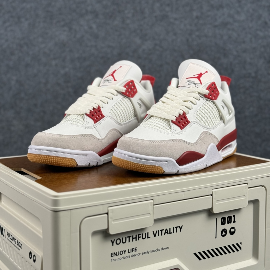 W版 Air Jordan AJ4 ”Metallic Gold” 联名白红 乔丹AJ4代中帮复古休闲篮球鞋 DR5415-106-Top High Quatity Cheap Sneakers Fashion Clothing Clothes Bags handbags Shoes of all Brand wholesale With The best Quality And Beautiful Price from China Factory Chinese suppliers wholesaler seller W版 Air Jordan AJ4 ”Metallic Gold” 联名白红 乔丹AJ4代中帮复古休闲篮球鞋 DR5415-106