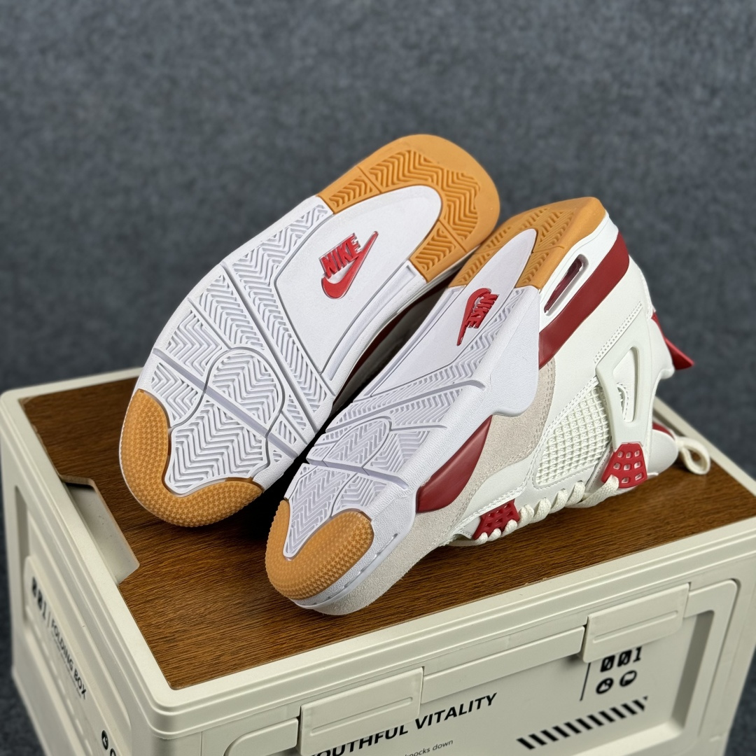 W版 Air Jordan AJ4 ”Metallic Gold” 联名白红 乔丹AJ4代中帮复古休闲篮球鞋 DR5415-106-Top High Quatity Cheap Sneakers Fashion Clothing Clothes Bags handbags Shoes of all Brand wholesale With The best Quality And Beautiful Price from China Factory Chinese suppliers wholesaler seller W版 Air Jordan AJ4 ”Metallic Gold” 联名白红 乔丹AJ4代中帮复古休闲篮球鞋 DR5415-106