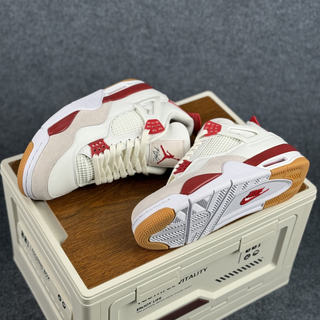 W版 Air Jordan AJ4 ”Metallic Gold” 联名白红 乔丹AJ4代中帮复古休闲篮球鞋 DR5415-106-Top High Quatity Cheap Sneakers Fashion Clothing Clothes Bags handbags Shoes of all Brand wholesale With The best Quality And Beautiful Price from China Factory Chinese suppliers wholesaler seller W版 Air Jordan AJ4 ”Metallic Gold” 联名白红 乔丹AJ4代中帮复古休闲篮球鞋 DR5415-106
