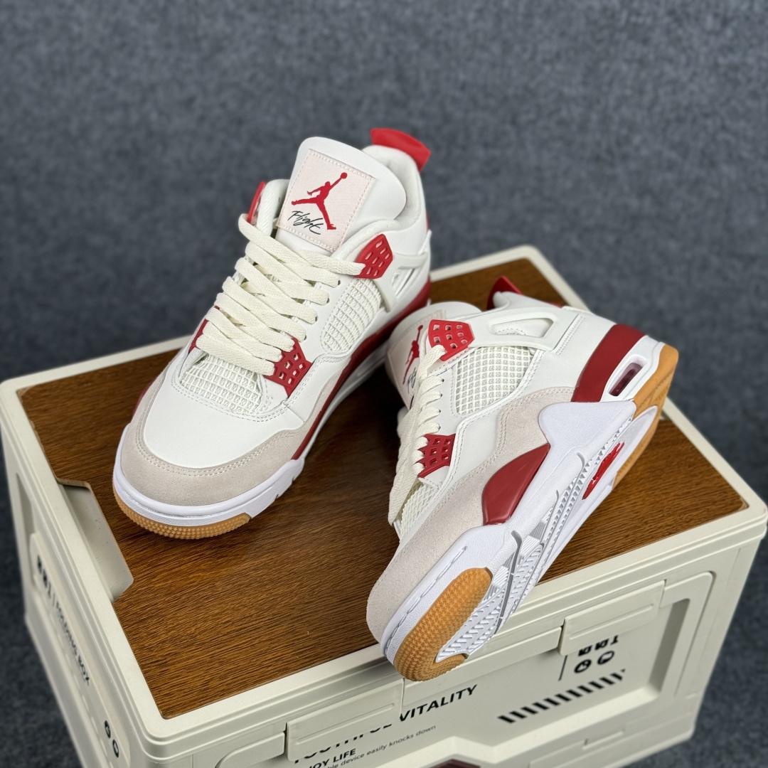 W版 Air Jordan AJ4 ”Metallic Gold” 联名白红 乔丹AJ4代中帮复古休闲篮球鞋 DR5415-106-Top High Quatity Cheap Sneakers Fashion Clothing Clothes Bags handbags Shoes of all Brand wholesale With The best Quality And Beautiful Price from China Factory Chinese suppliers wholesaler seller W版 Air Jordan AJ4 ”Metallic Gold” 联名白红 乔丹AJ4代中帮复古休闲篮球鞋 DR5415-106