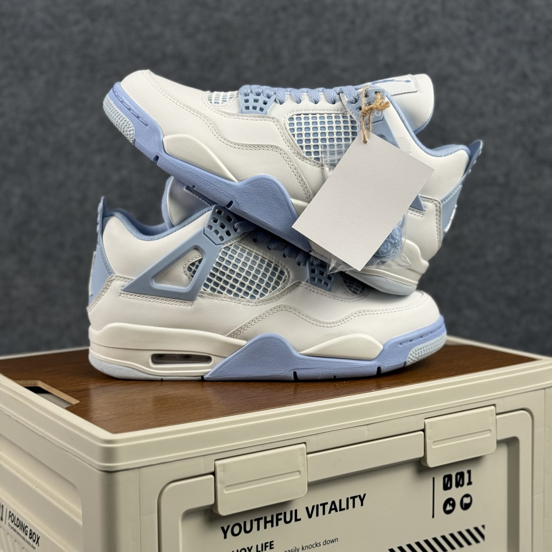 W版 Air Jordan AJ4 ”Metallic Gold” 白蓝 乔丹AJ4代中帮复古休闲篮球鞋 HV0823-100-Top High Quatity Cheap Sneakers Fashion Clothing Clothes Bags handbags Shoes of all Brand wholesale With The best Quality And Beautiful Price from China Factory Chinese suppliers wholesaler seller W版 Air Jordan AJ4 ”Metallic Gold” 白蓝 乔丹AJ4代中帮复古休闲篮球鞋 HV0823-100