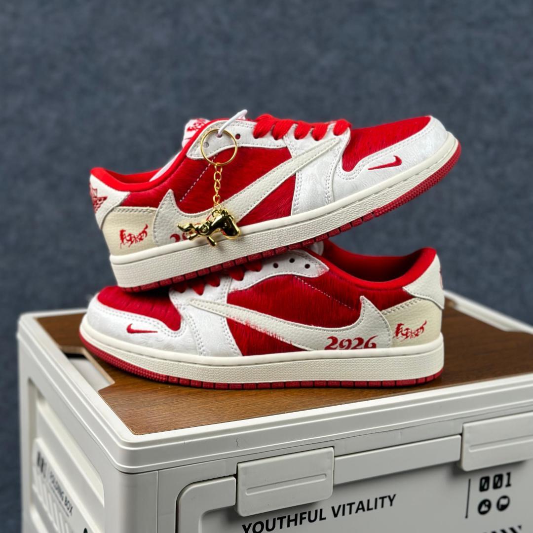 Travis Scott x Fragment Design x Air Jordan 1 Low SP AJ1 乔1马年限定联名 白红马毛 低帮文化休闲板鞋 XS2025-090-Top High Quatity Cheap Sneakers Fashion Clothing Clothes Bags handbags Shoes of all Brand wholesale With The best Quality And Beautiful Price from China Factory Chinese suppliers wholesaler seller Travis Scott x Fragment Design x Air Jordan 1 Low SP AJ1 乔1马年限定联名 白红马毛 低帮文化休闲板鞋 XS2025-090