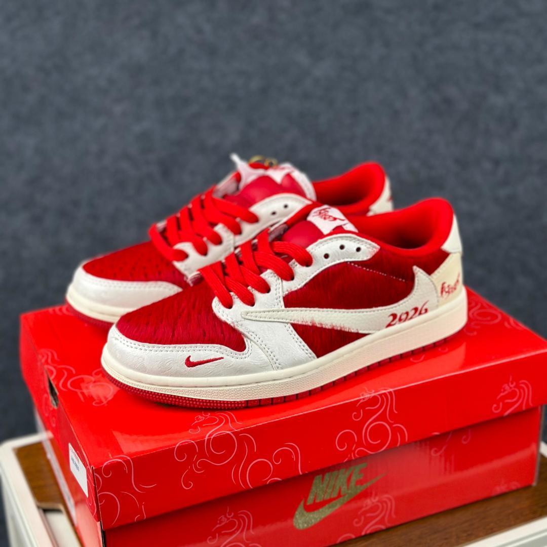 Travis Scott x Fragment Design x Air Jordan 1 Low SP AJ1 乔1马年限定联名 白红马毛 低帮文化休闲板鞋 XS2025-090-Top High Quatity Cheap Sneakers Fashion Clothing Clothes Bags handbags Shoes of all Brand wholesale With The best Quality And Beautiful Price from China Factory Chinese suppliers wholesaler seller Travis Scott x Fragment Design x Air Jordan 1 Low SP AJ1 乔1马年限定联名 白红马毛 低帮文化休闲板鞋 XS2025-090
