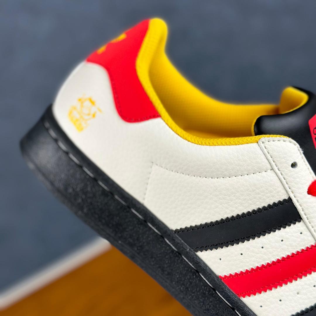 Adidas Originals“马年联名限定-白红黄”贝壳头 LX0915 马年新款海外定制限量发售 烫印金色马字