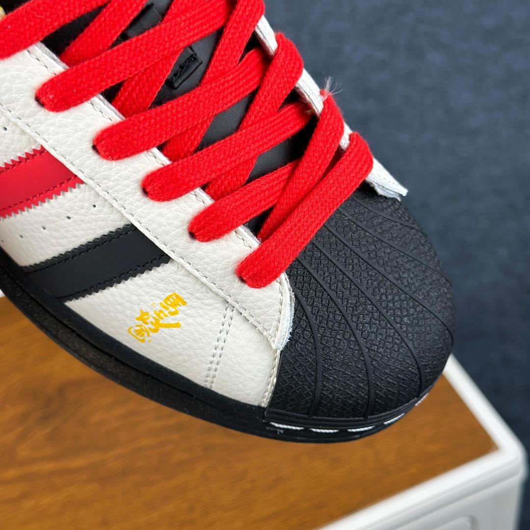 Adidas Originals“马年联名限定-白红黄”贝壳头 LX0915 马年新款海外定制限量发售 烫印金色马字