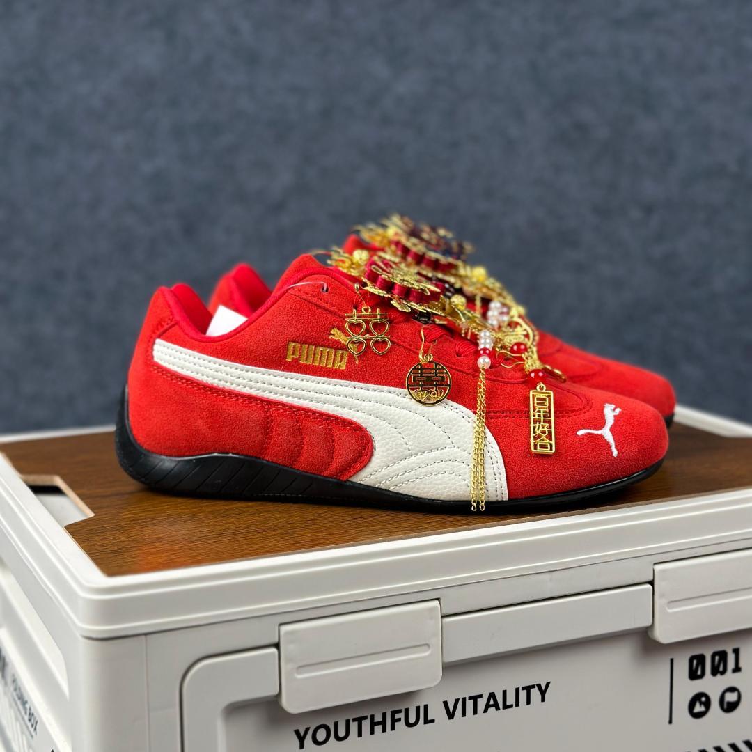 200 PUMA Speedcat 囍庆中国风 中国风主题红白 国潮金玉良缘婚鞋