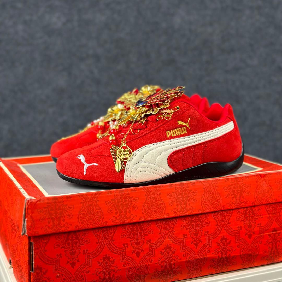 200 PUMA Speedcat 囍庆中国风 中国风主题红白 国潮金玉良缘婚鞋