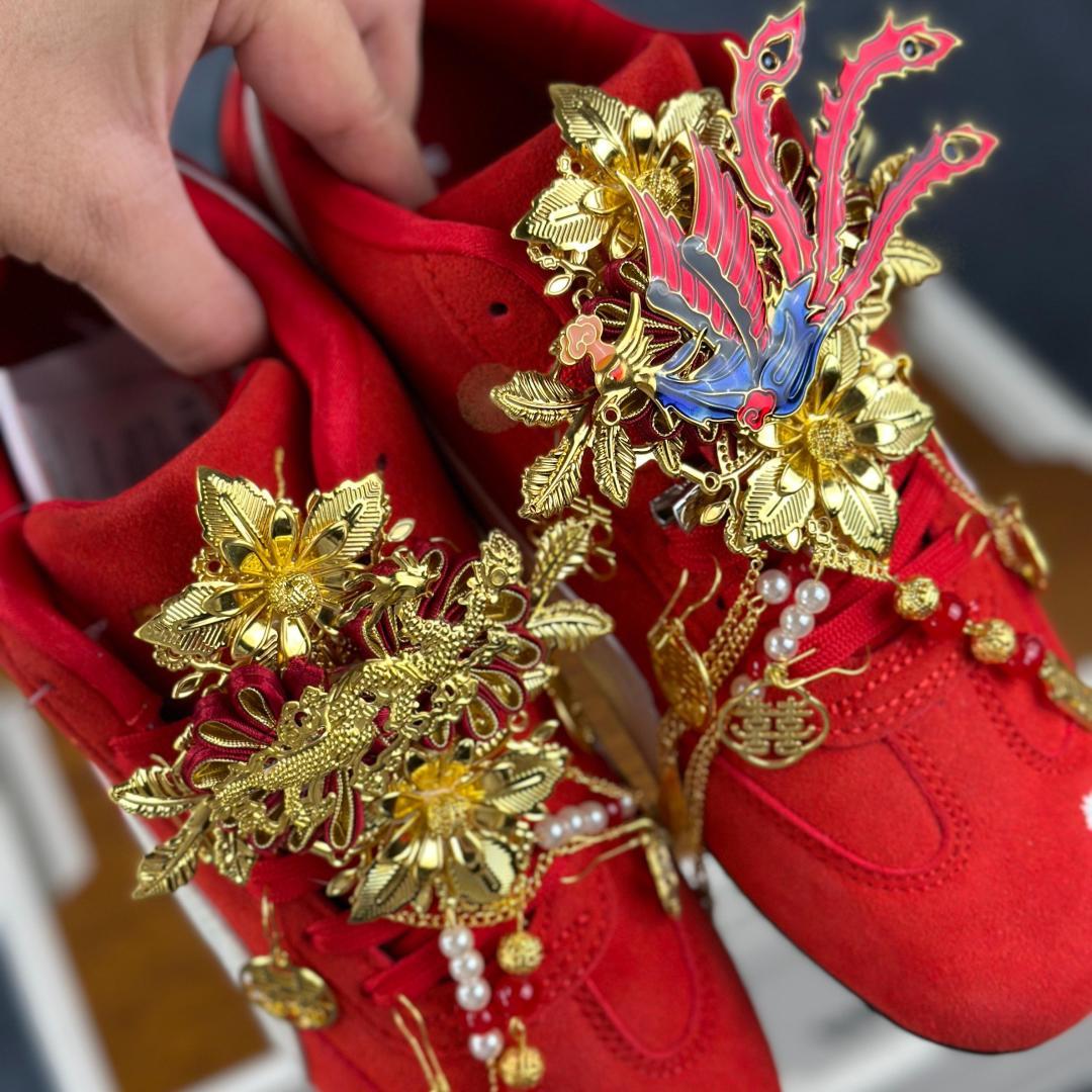 200 PUMA Speedcat 囍庆中国风 中国风主题红白 国潮金玉良缘婚鞋