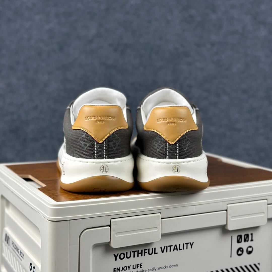 路易威登LOUIS VUITTON Tilted Low Sneakers 倾斜系列低帮复古休闲运动文化百搭板鞋“LV组合tpu生胶底”