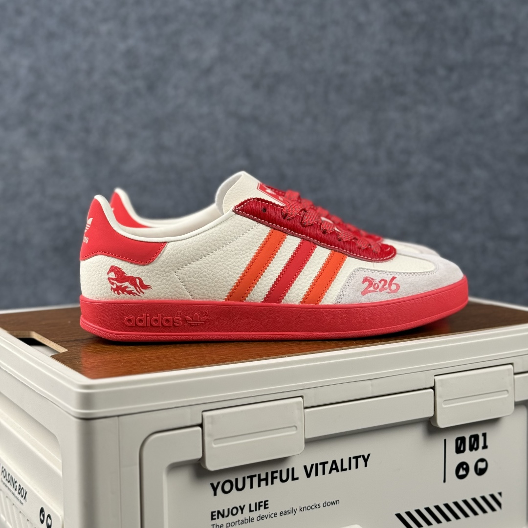 Adidas Handball Spezial Sanba 马年限定 JJ2604 阿迪达斯经典款 桑巴德训 复古休闲板鞋 Adidas Handball Spezial Sanba 马年限定 JJ2604 阿迪达斯经典款 桑巴德训 复古休闲板鞋