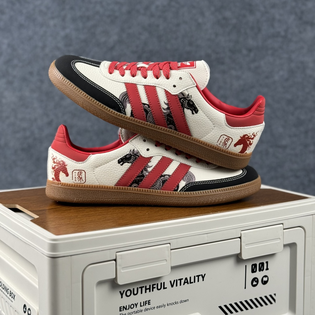 Adidas Handball Spezial Sanba 马年限定 LX0901 阿迪达斯经典款 桑巴德训 复古休闲板鞋-Top High Quatity Cheap Sneakers Fashion Clothing Clothes Bags handbags Shoes of all Brand wholesale With The best Quality And Beautiful Price from China Factory Chinese suppliers wholesaler seller Adidas Handball Spezial Sanba 马年限定 LX0901 阿迪达斯经典款 桑巴德训 复古休闲板鞋