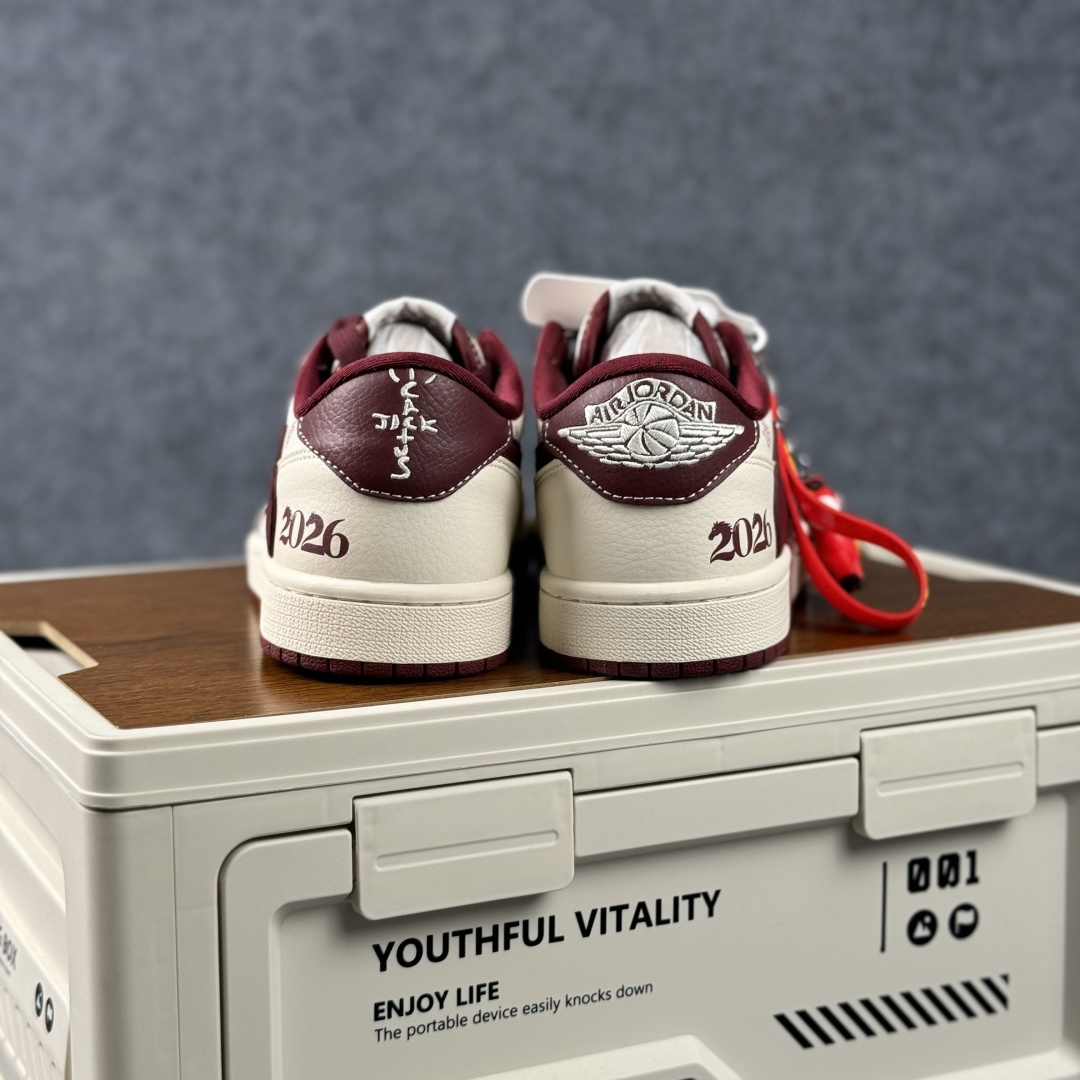 Air Jordan 1 Low AJ1 乔1 马年限定 2026 高端定制 低帮倒钩复古篮球鞋 CX5050-Y66