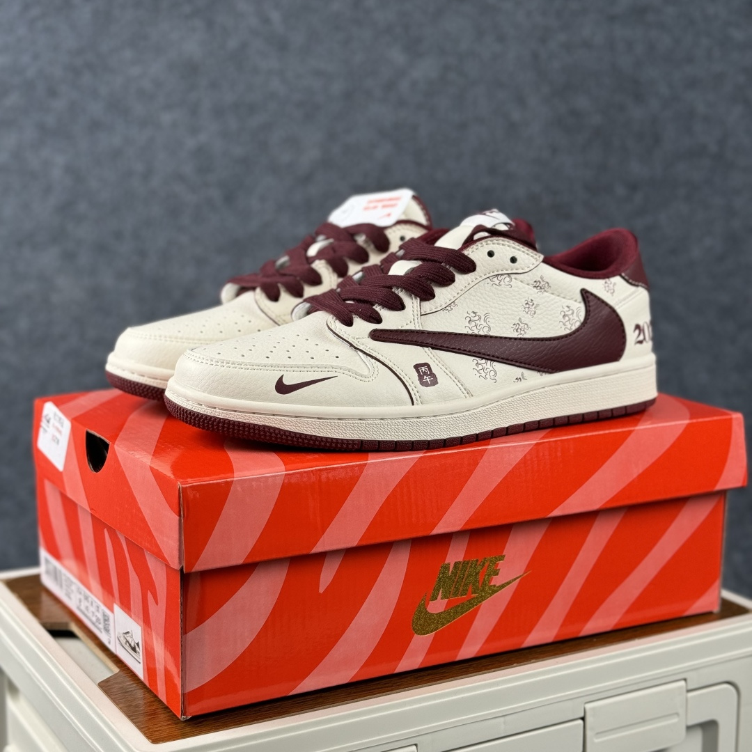 Air Jordan 1 Low AJ1 乔1 马年限定 2026 高端定制 低帮倒钩复古篮球鞋 CX5050-Y66