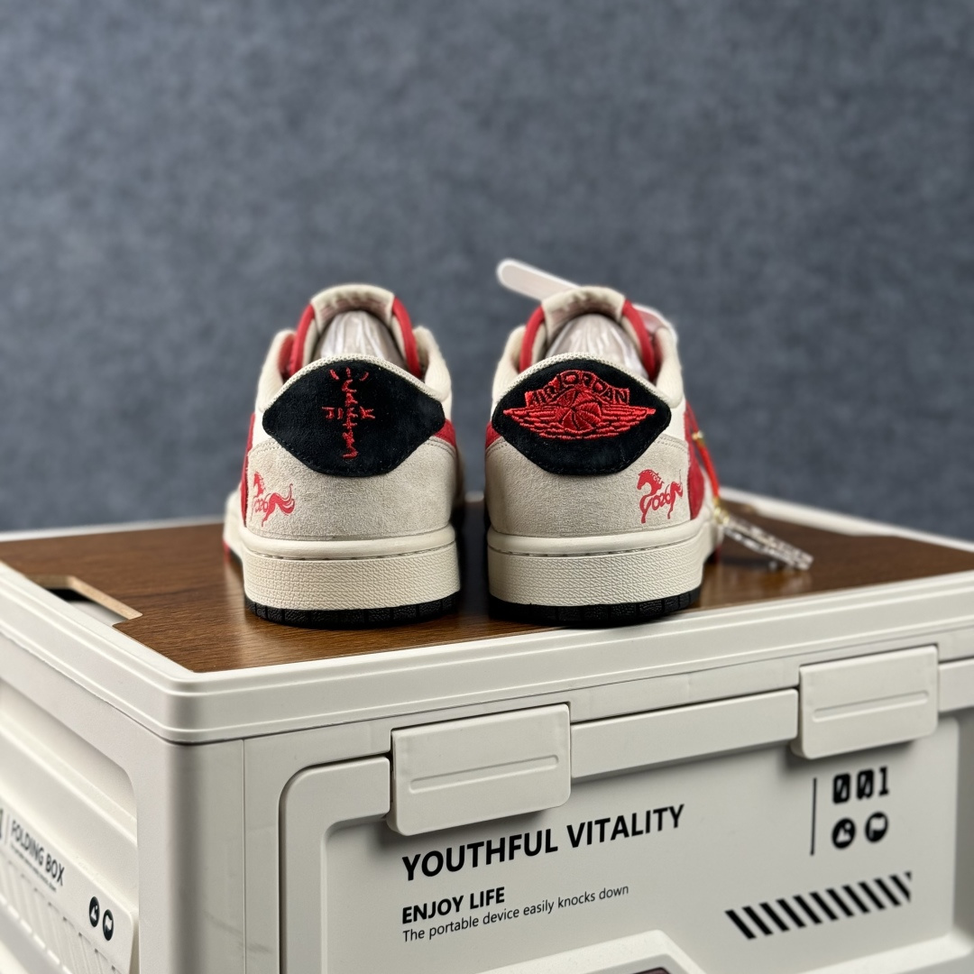 Air Jordan 1 Low AJ1 乔1 马年限定 高端定制 低帮倒钩复古篮球鞋 HG0026-018