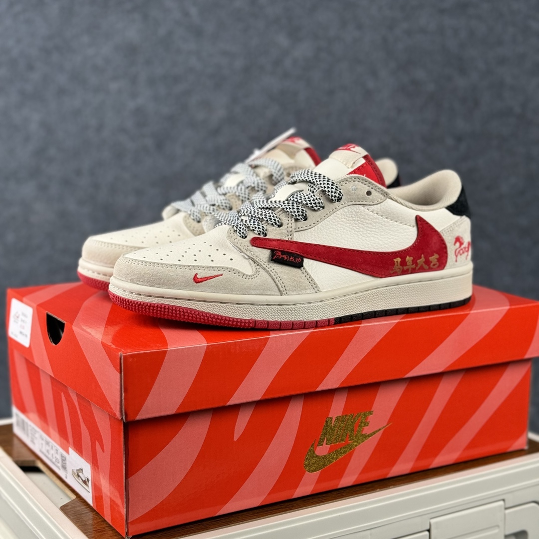 Air Jordan 1 Low AJ1 乔1 马年限定 高端定制 低帮倒钩复古篮球鞋 HG0026-018