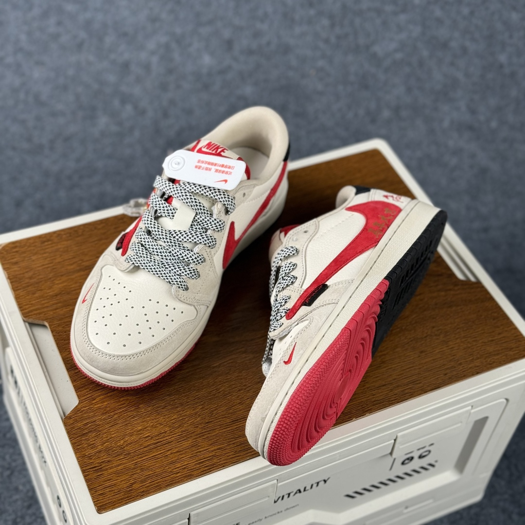 Air Jordan 1 Low AJ1 乔1 马年限定 高端定制 低帮倒钩复古篮球鞋 HG0026-018