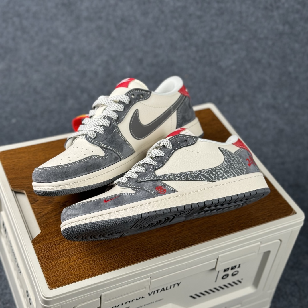 280 Air Jordan 1 Low AJ1 乔1 马年限定 高端定制 低帮倒钩复古篮球鞋 XT6998-161