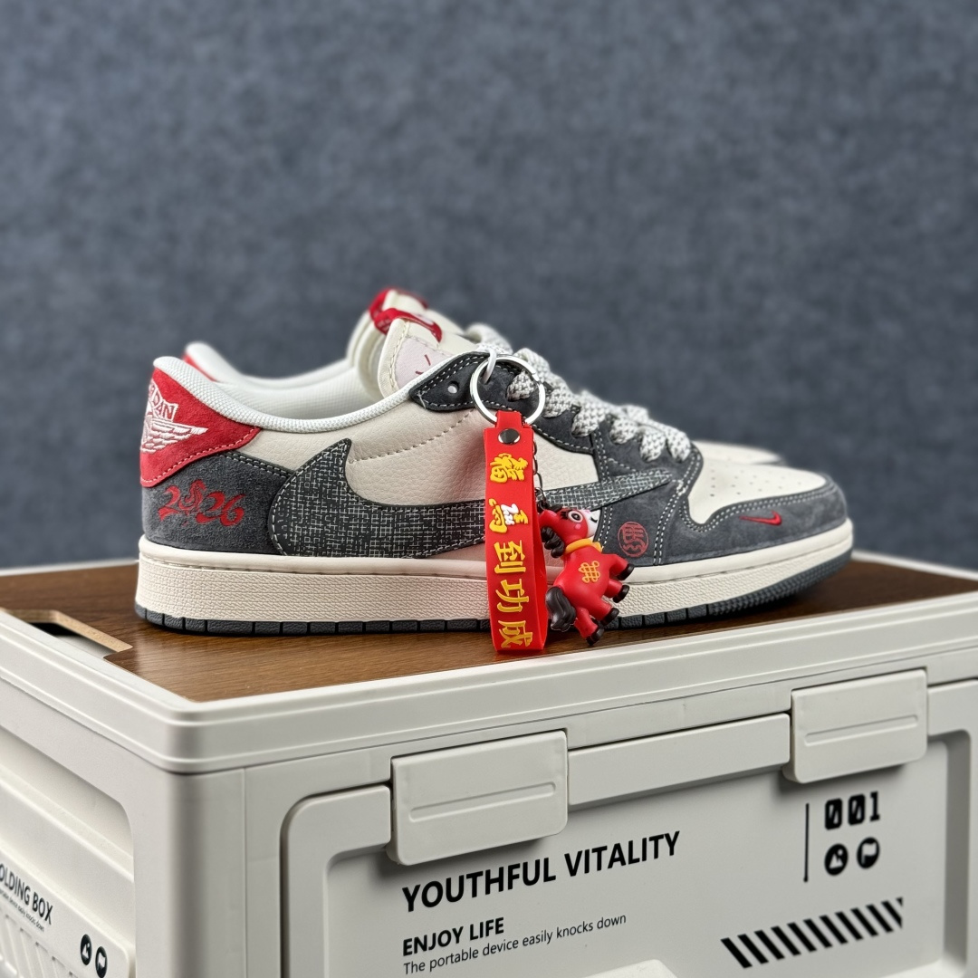 280 Air Jordan 1 Low AJ1 乔1 马年限定 高端定制 低帮倒钩复古篮球鞋 XT6998-161