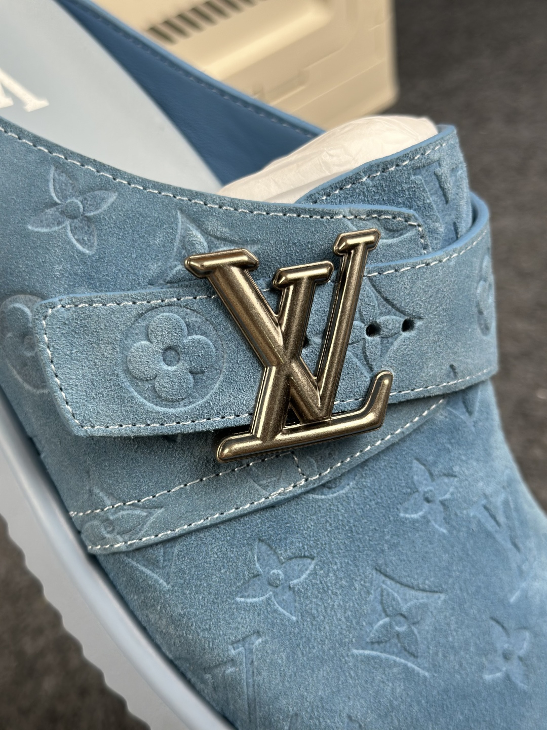 400 Lv 驴家 Easy 绒面小牛皮 勃肯半包头拖鞋