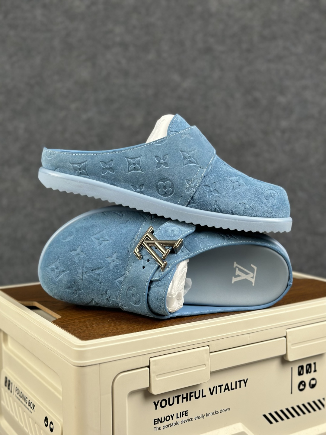 400 Lv 驴家 Easy 绒面小牛皮 勃肯半包头拖鞋