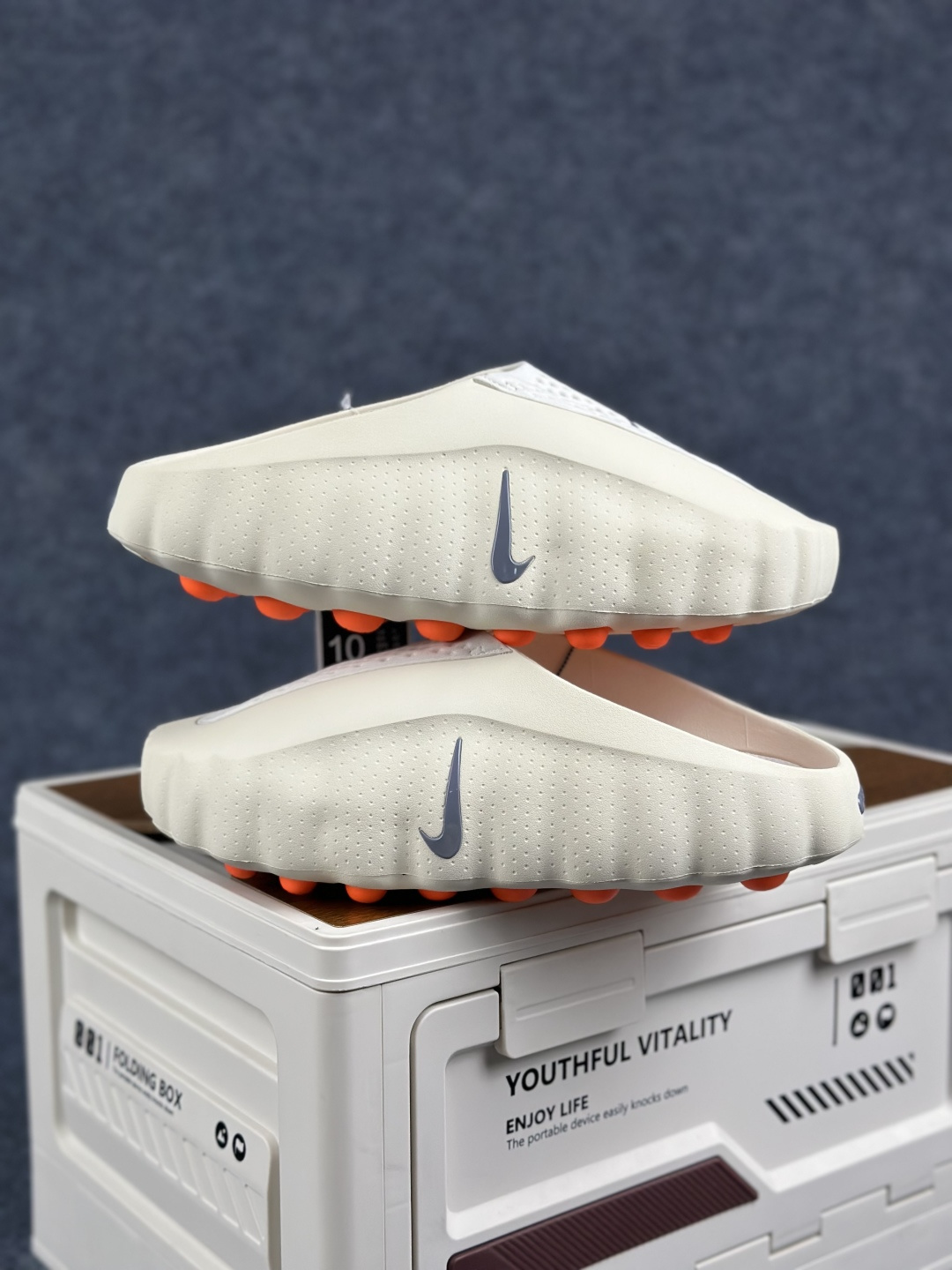 RL正确版 配色合集 Nike Mind 001 深红拖鞋 神经科学足底按摩包头拖鞋 HQ4307-001