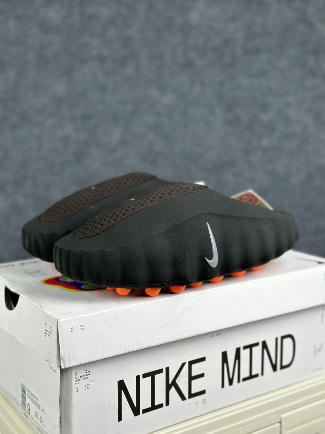RL正确版出货 Nike Mind 001 深红拖鞋 神经科学足底按摩包头拖鞋 HQ4307-001