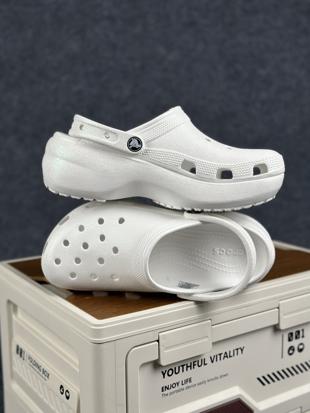 Crocs卡骆驰 Classic PlatfoClCroslite树脂 云朵 沙滩 厚底增高 透气克骆格时尚休闲 206750-1NK