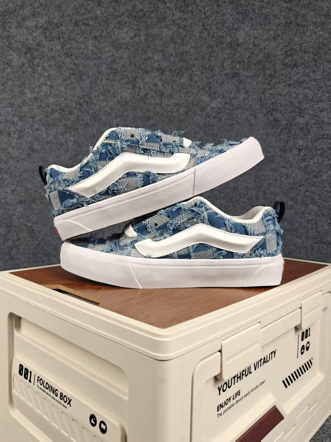 虎扑版！Vans Knu-Skool 低帮 KK55 纯原级别外贸订单！万斯经典 硫化翻毛皮板鞋 粗宽立体标 正品海鸥线