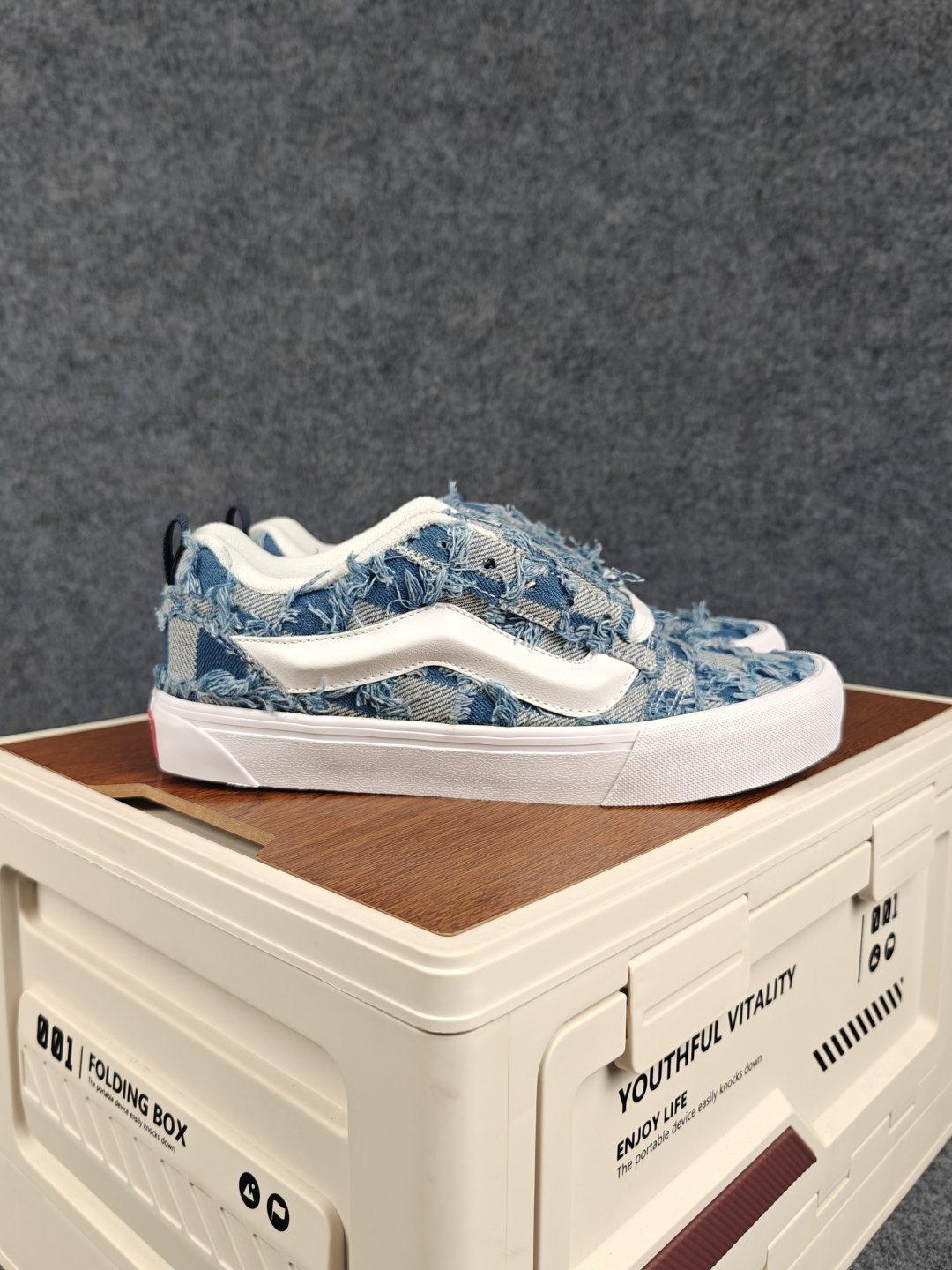 虎扑版！Vans Knu-Skool 低帮 KK55 纯原级别外贸订单！万斯经典 硫化翻毛皮板鞋 粗宽立体标 正品海鸥线